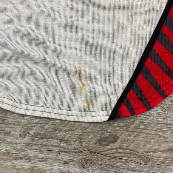 Vintage 80s 90s White Red Mens M‎ Tank Top Spellout Swoosh Sporty Gym Muscle Tee - Picture 3 of 9